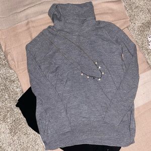 Cynthia Rowley Grey Cowl Neck Sweater